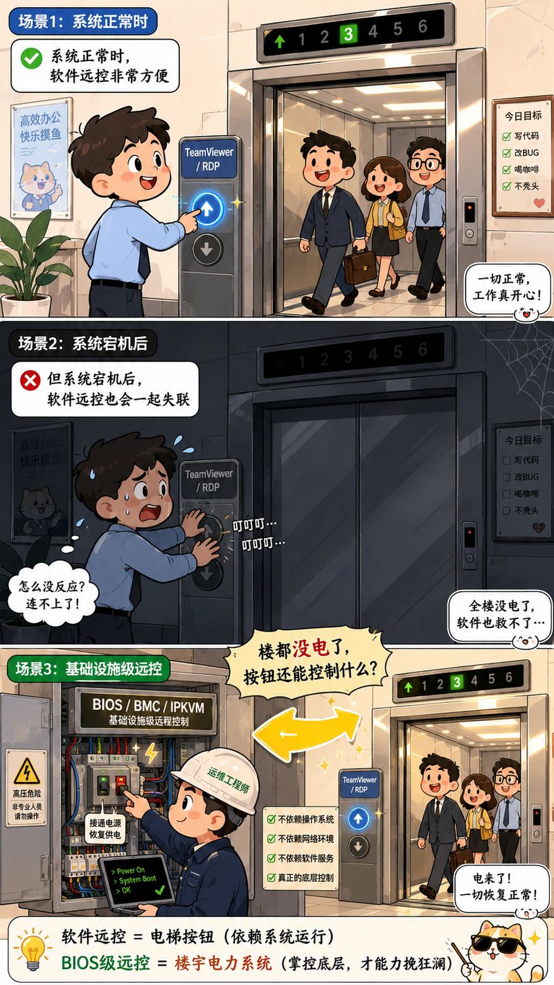 BIOS级 vs 软件级远程控制